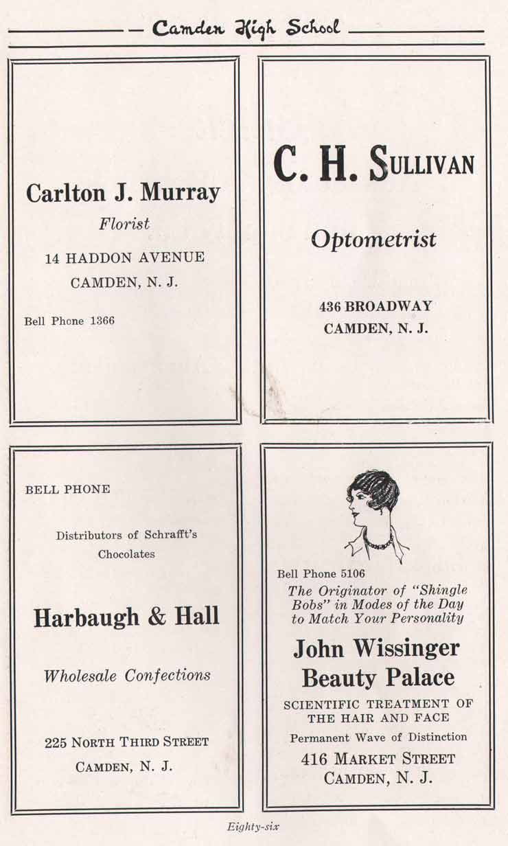 Yearbook advertisement page 86
