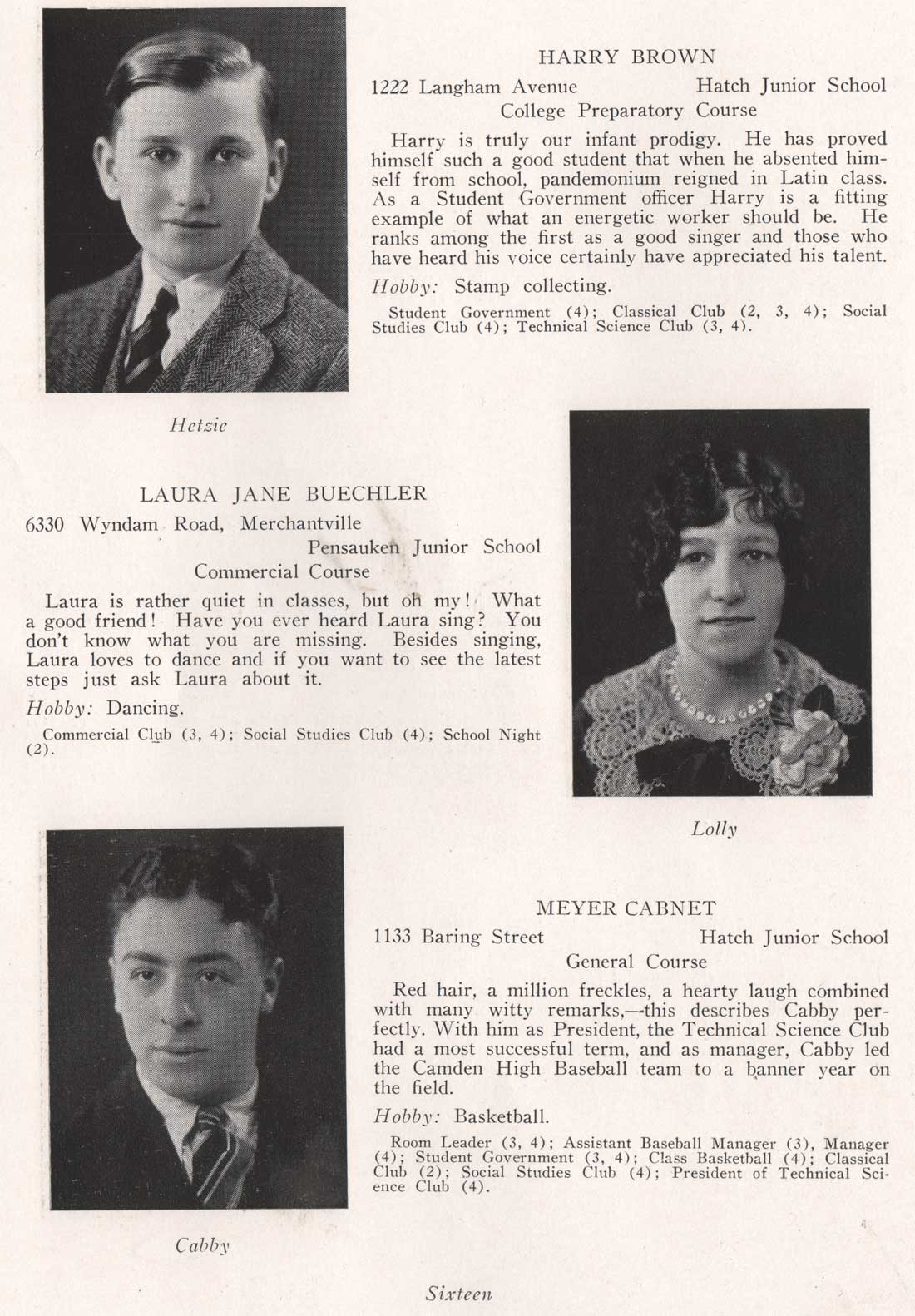 Harry Brown, Laura Jane Buechler, Meyer Cabnet