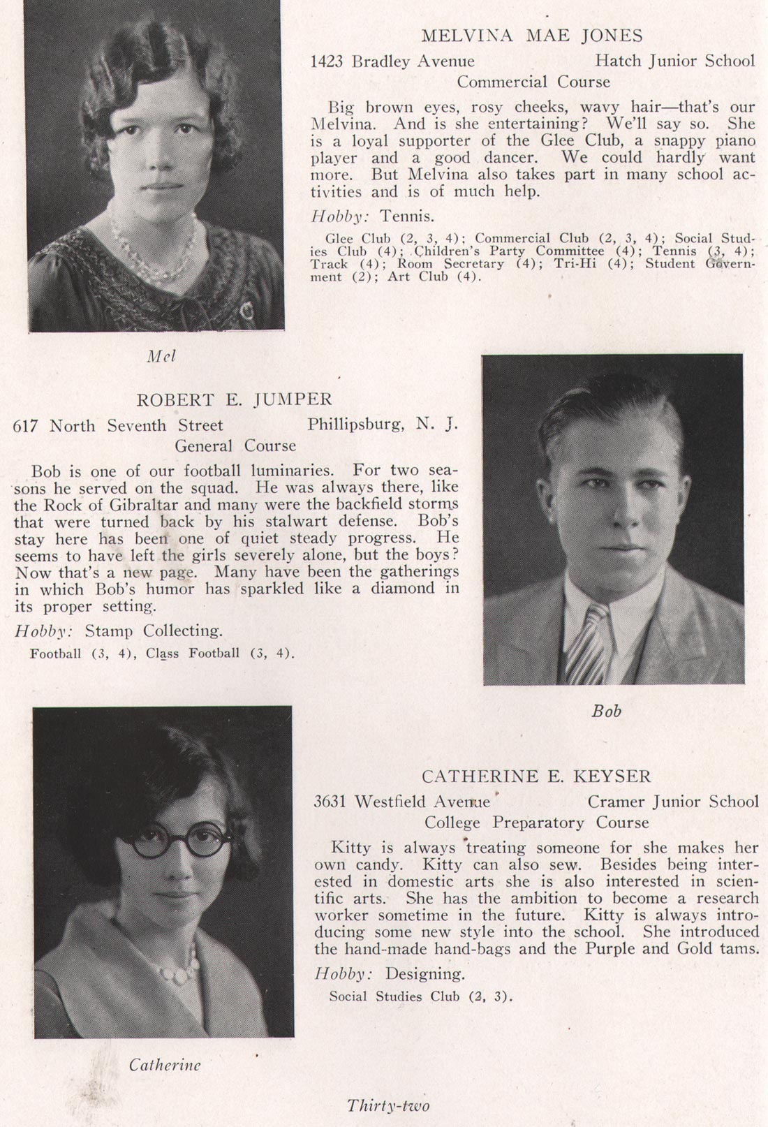 Melvina Mae Jones, Robert E. Jumper, Catherine E. Keyser