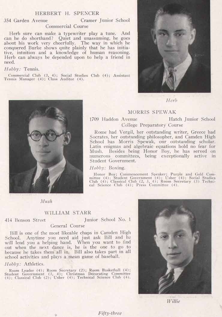 Herbert H. Spencer, Morris Spewak, William Starr