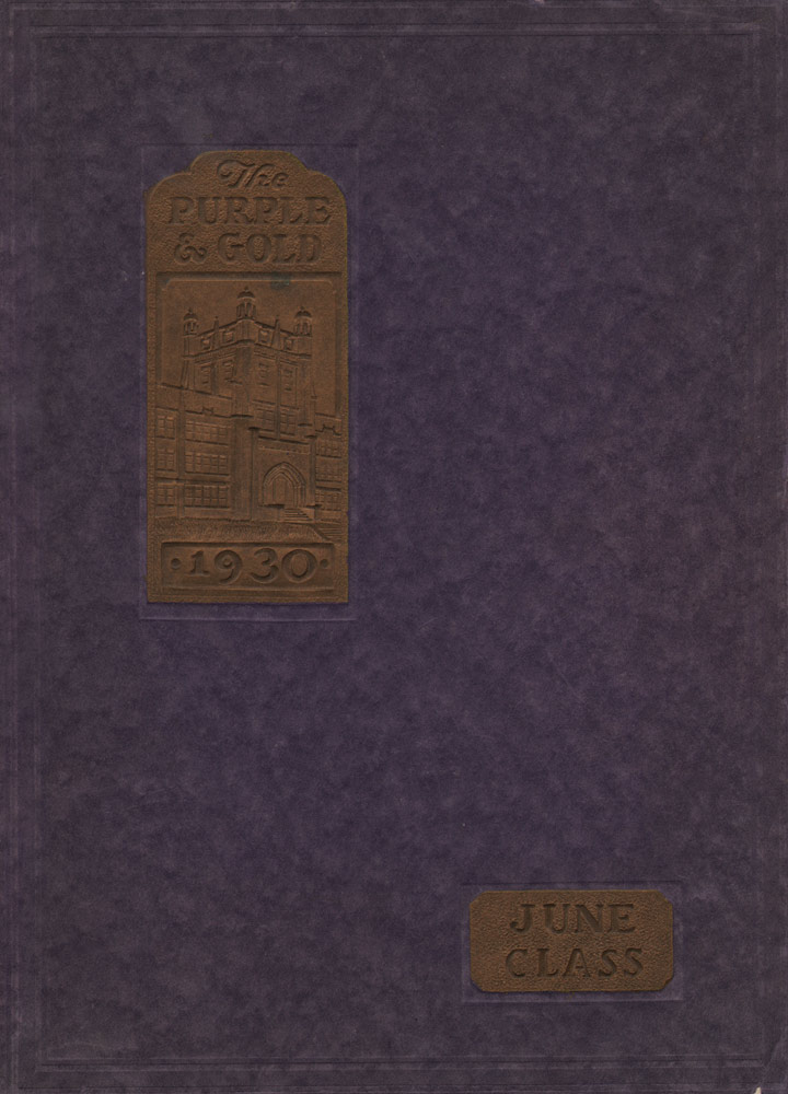 Camden High School June 1930 Purple and Gold Yearbook cover
