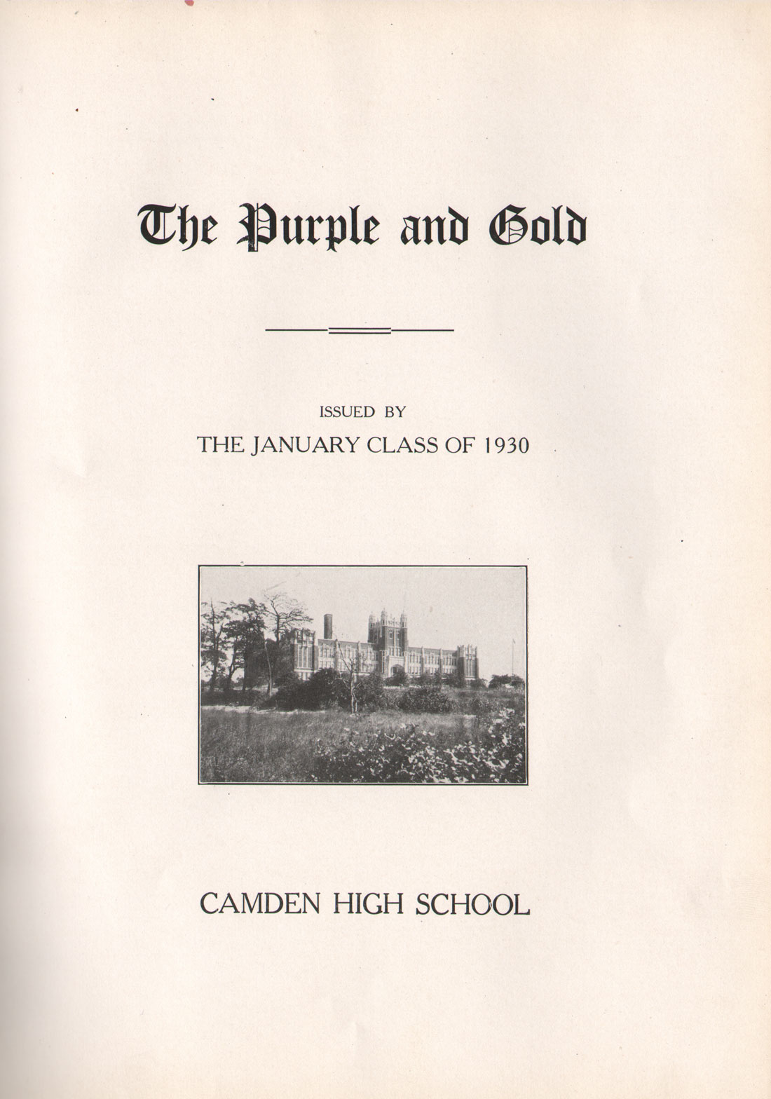 Yearbook page 3 — dedication page