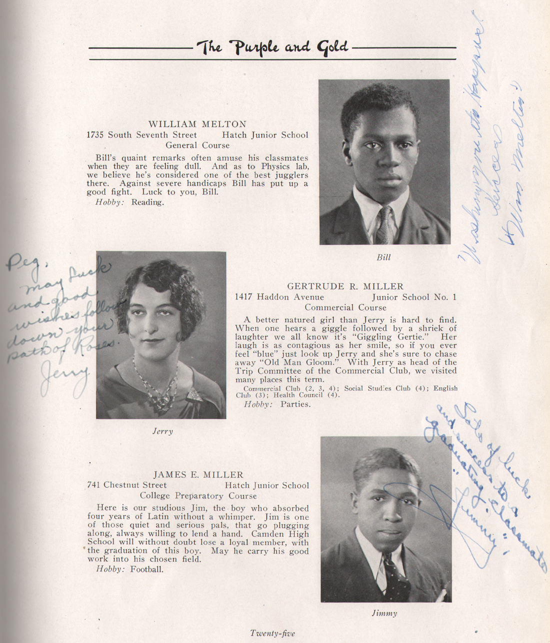 Class portraits yearbook page 25