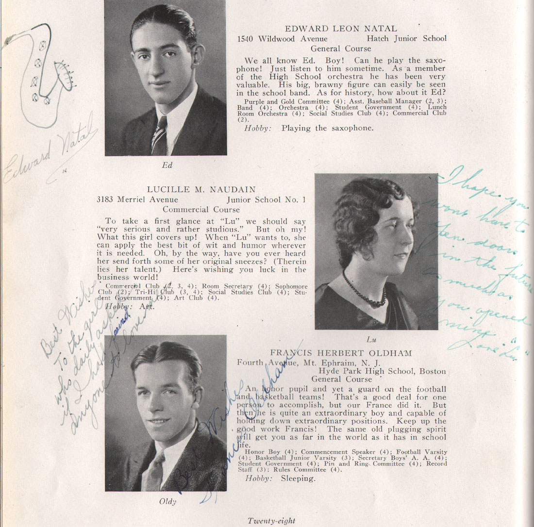 Class portraits yearbook page 28
