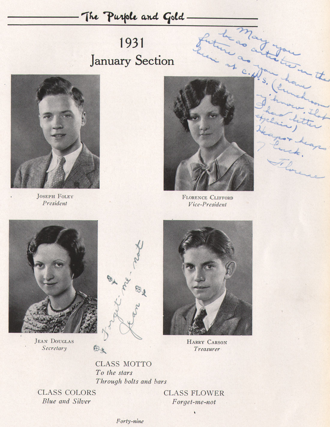 Yearbook page 49 — alumni association