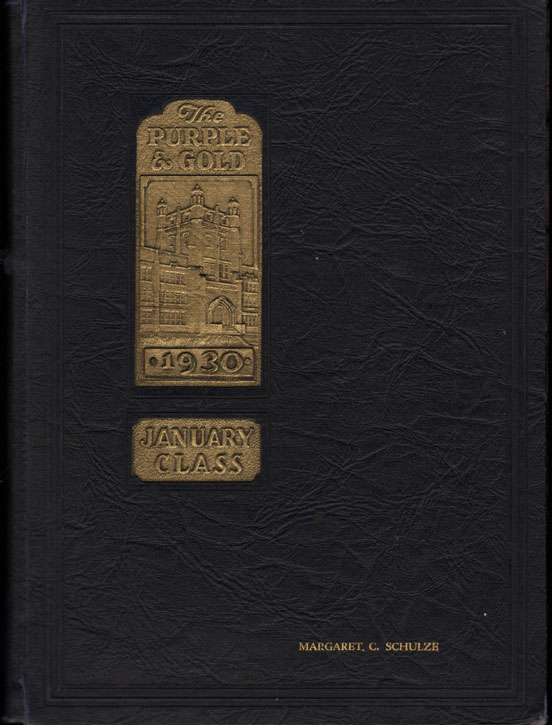 Camden High School January 1930 Purple and Gold yearbook front cover