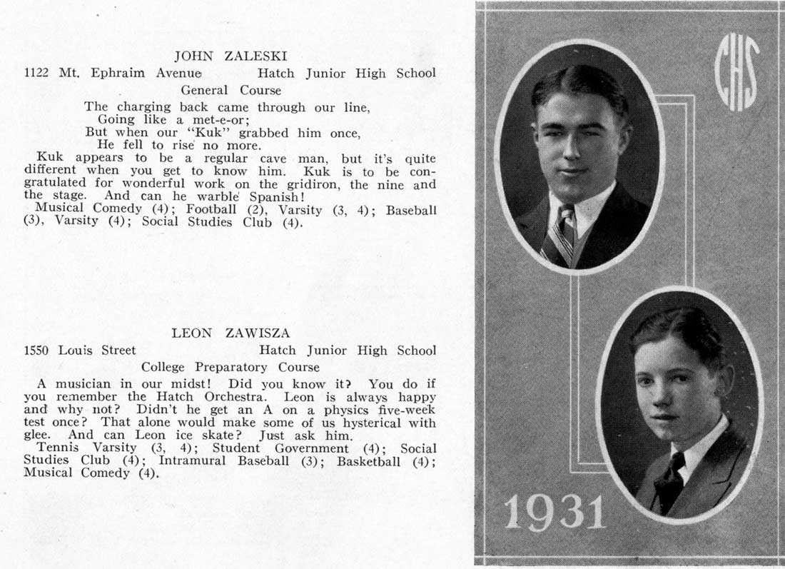 Camden High School June 1931 class portraits page 49