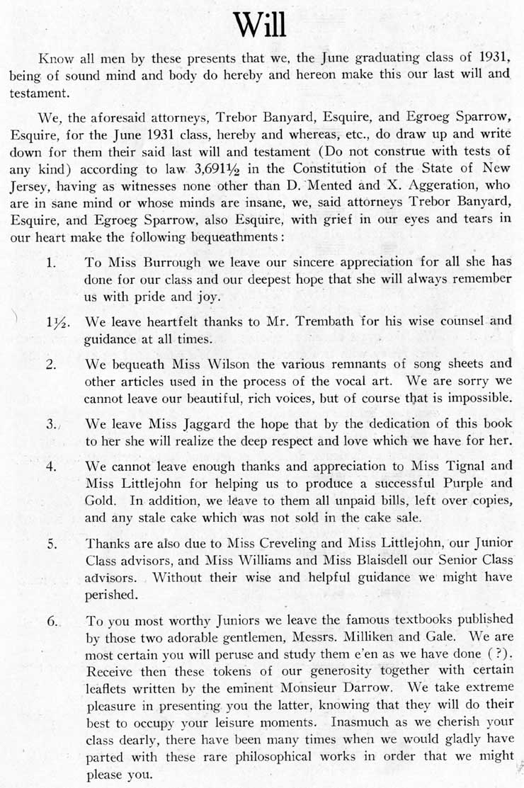 Camden High School June 1931 yearbook page 53