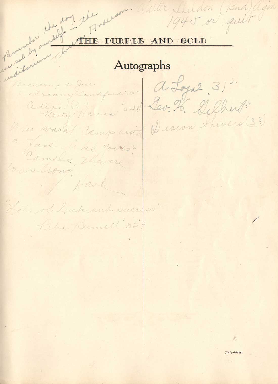 Camden High School June 1931 class list page 63