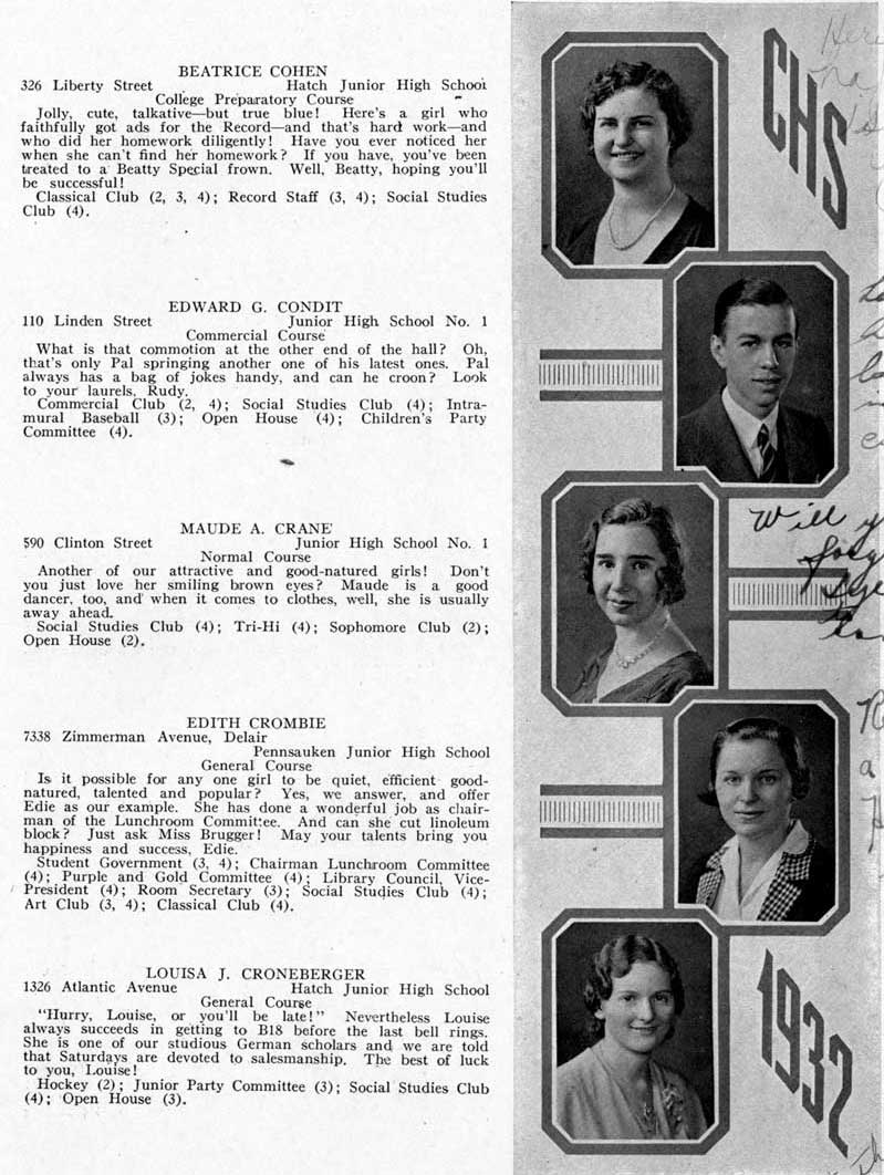 Student portraits: Agnes R. Brown, John Hubert Bush, Lyna Marie Calio