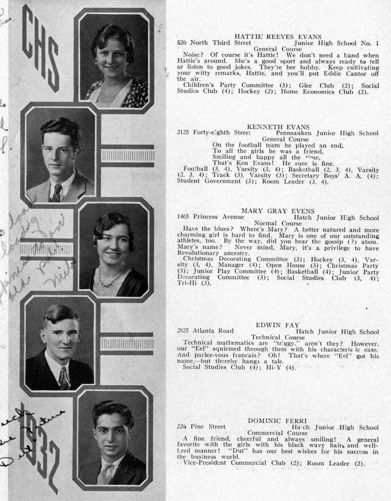 Student portraits: Edith Crombie, Louisa J. Croneberger