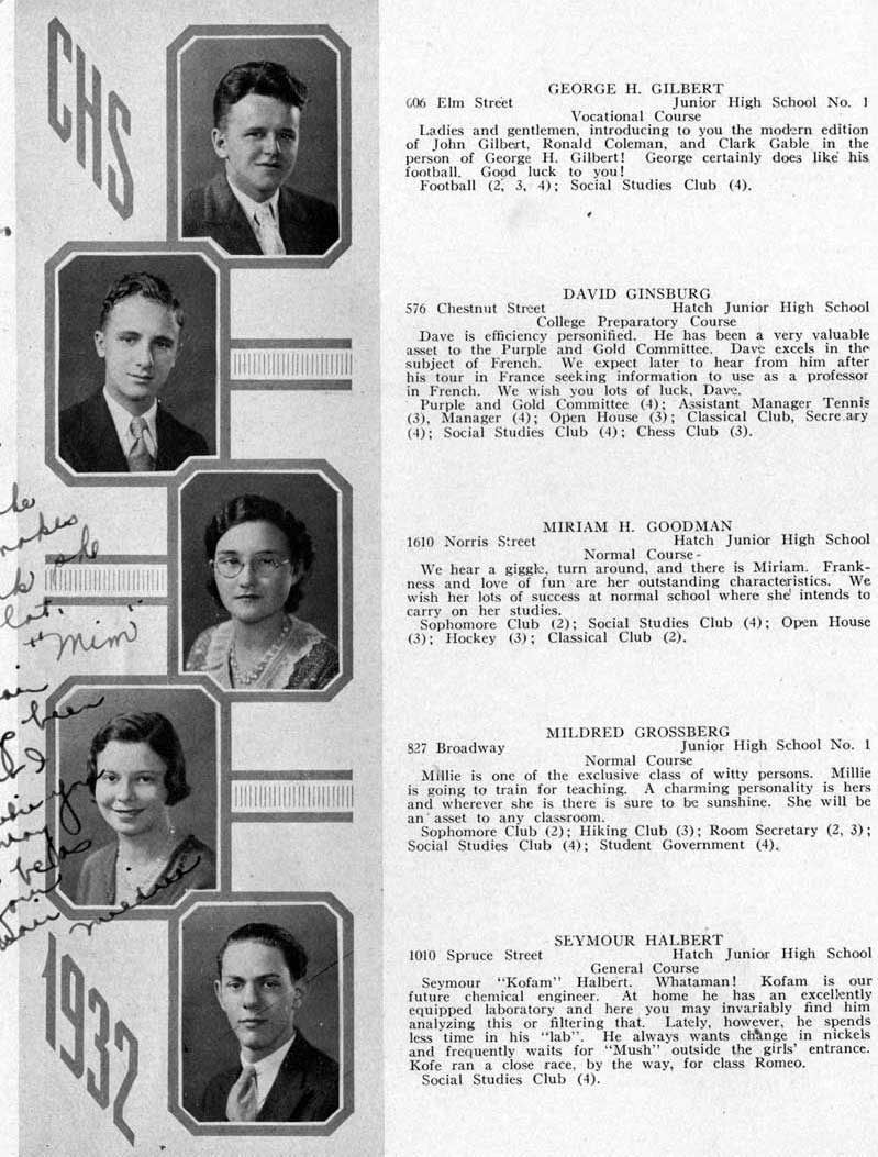 Student portraits: Kennard P. Dewees, Mary Dickinson