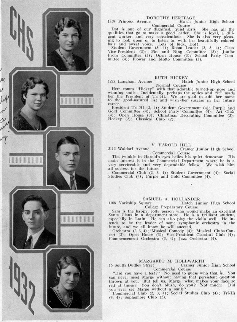 Student portraits: Bessie Engel, Rose Esterman
