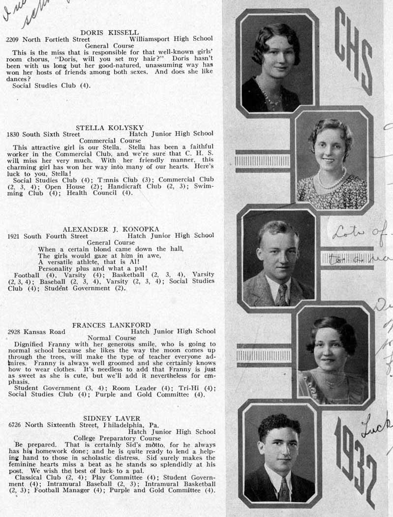 Student portraits: Margaret Fisher, Mary Forman, Eugene W. Friel