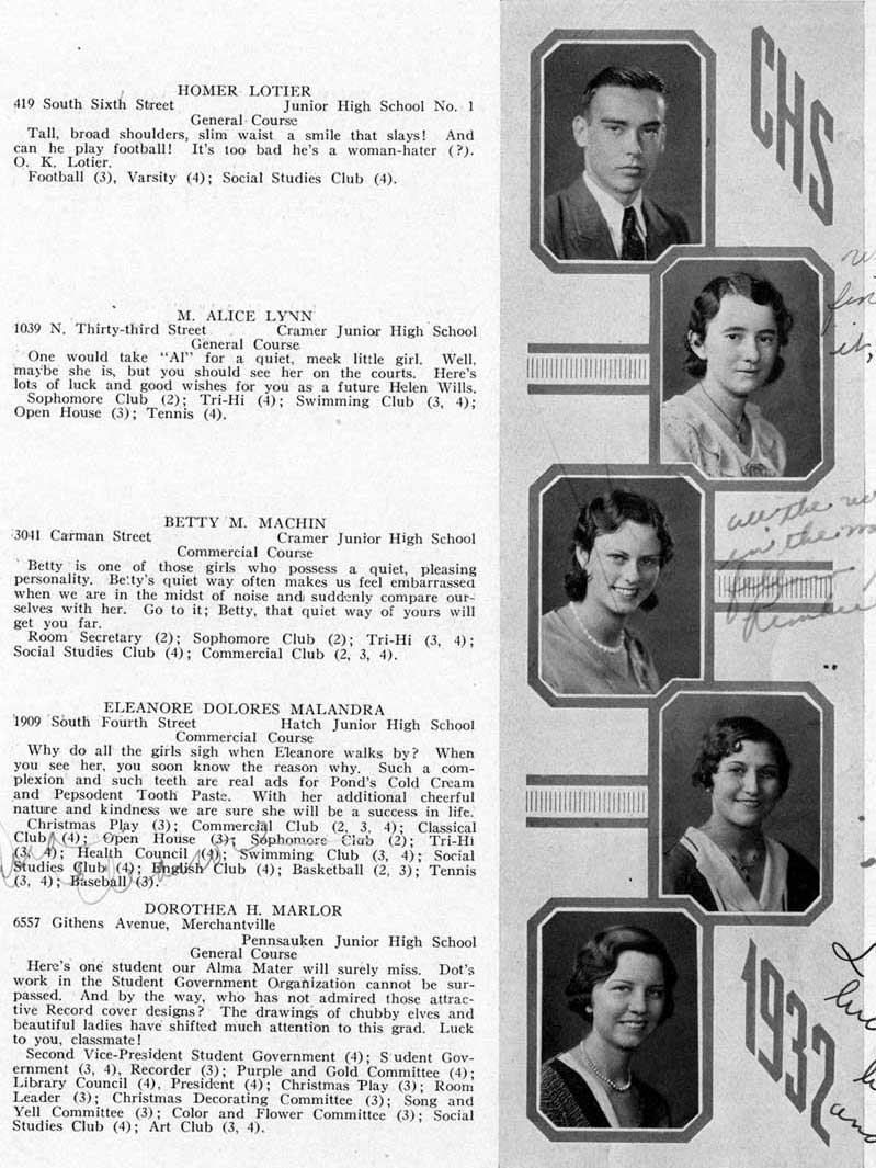 Student portraits: George H. Gilbert, David Ginsburg, Miriam H. Goodman
