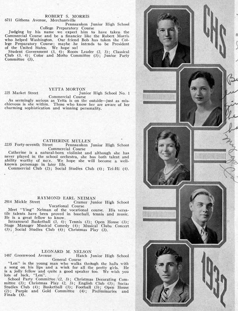 Student portraits: Betty Hanna, Gladys Heckenhorn, Bertha Helmrich
