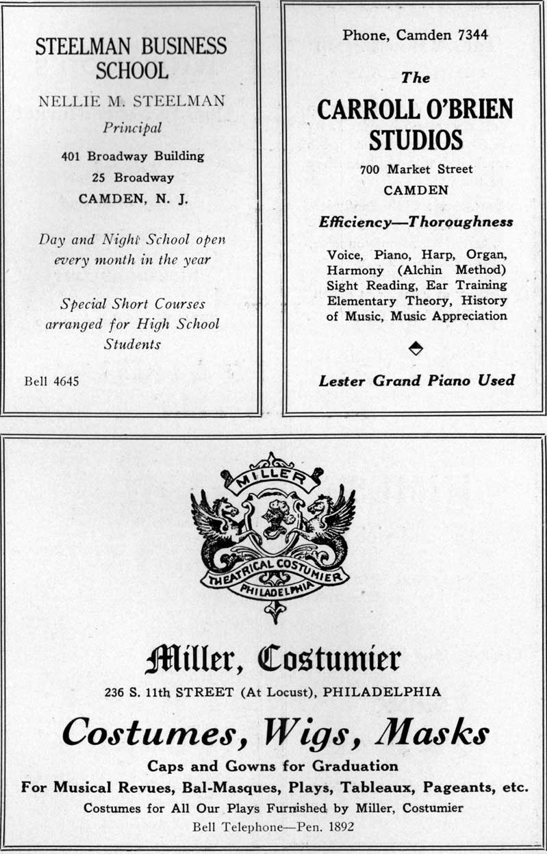 Advertisement pages, Camden High School June 1932 yearbook