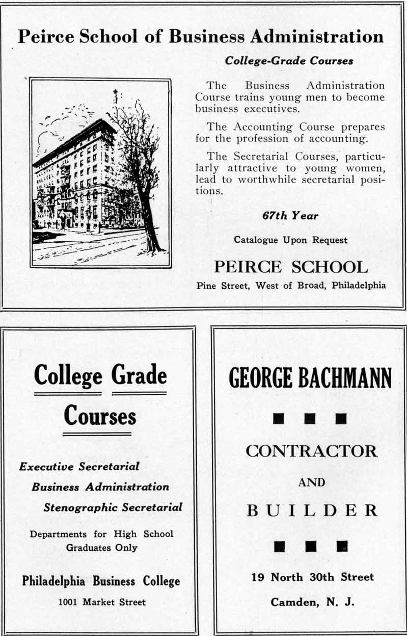Advertisement pages, Camden High School June 1932 yearbook