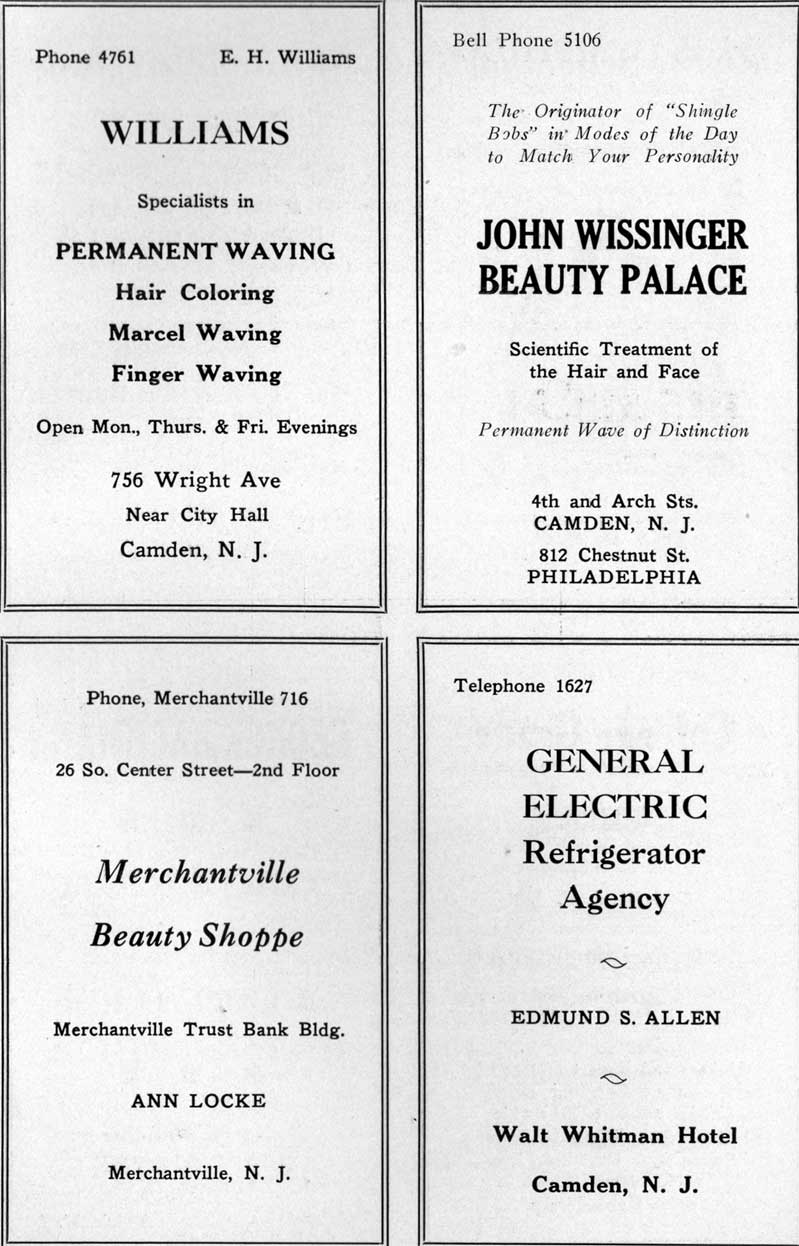 Advertisement pages, Camden High School June 1932 yearbook