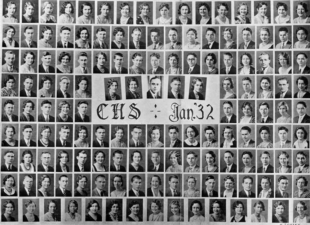 Camden High School June 1932 class photograph