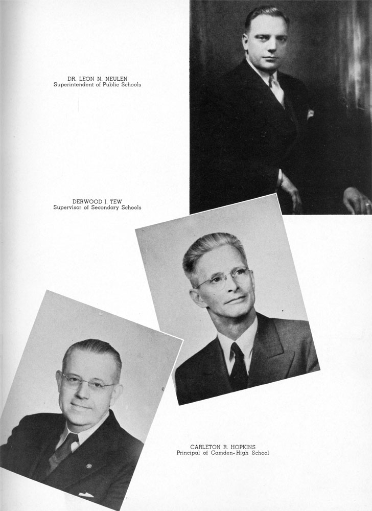 Dr. Leon N. Neulen, Superintendent of Public Schools — Camden High School 1942 yearbook