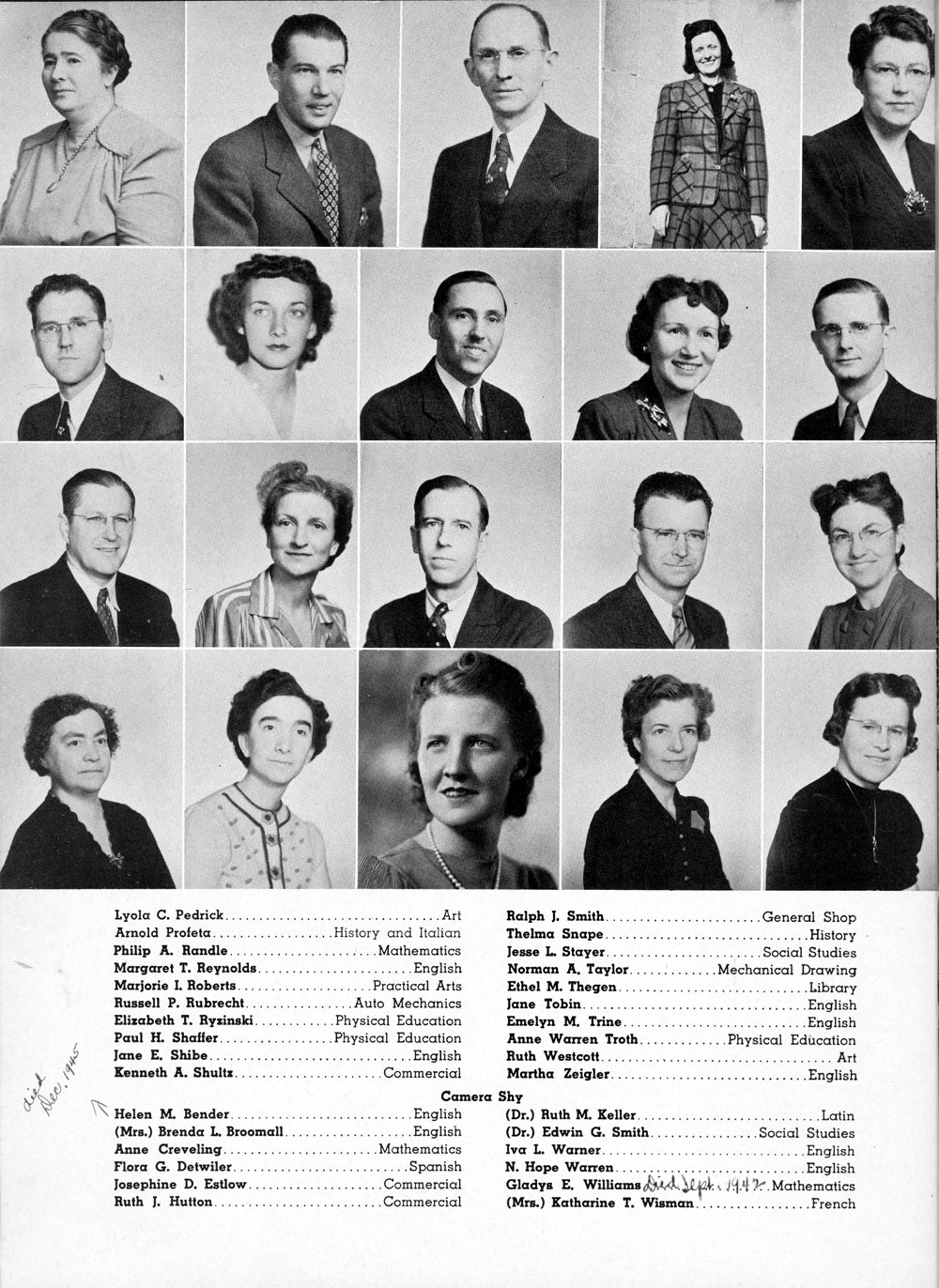 Page 14 — Camden High School faculty