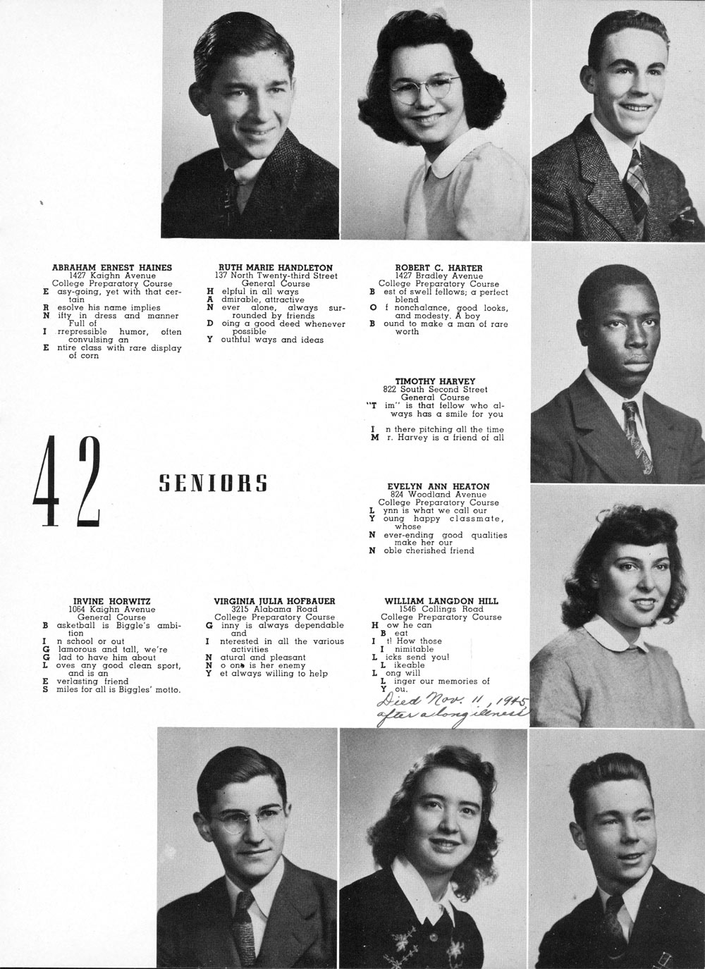 Page 69 — class portraits