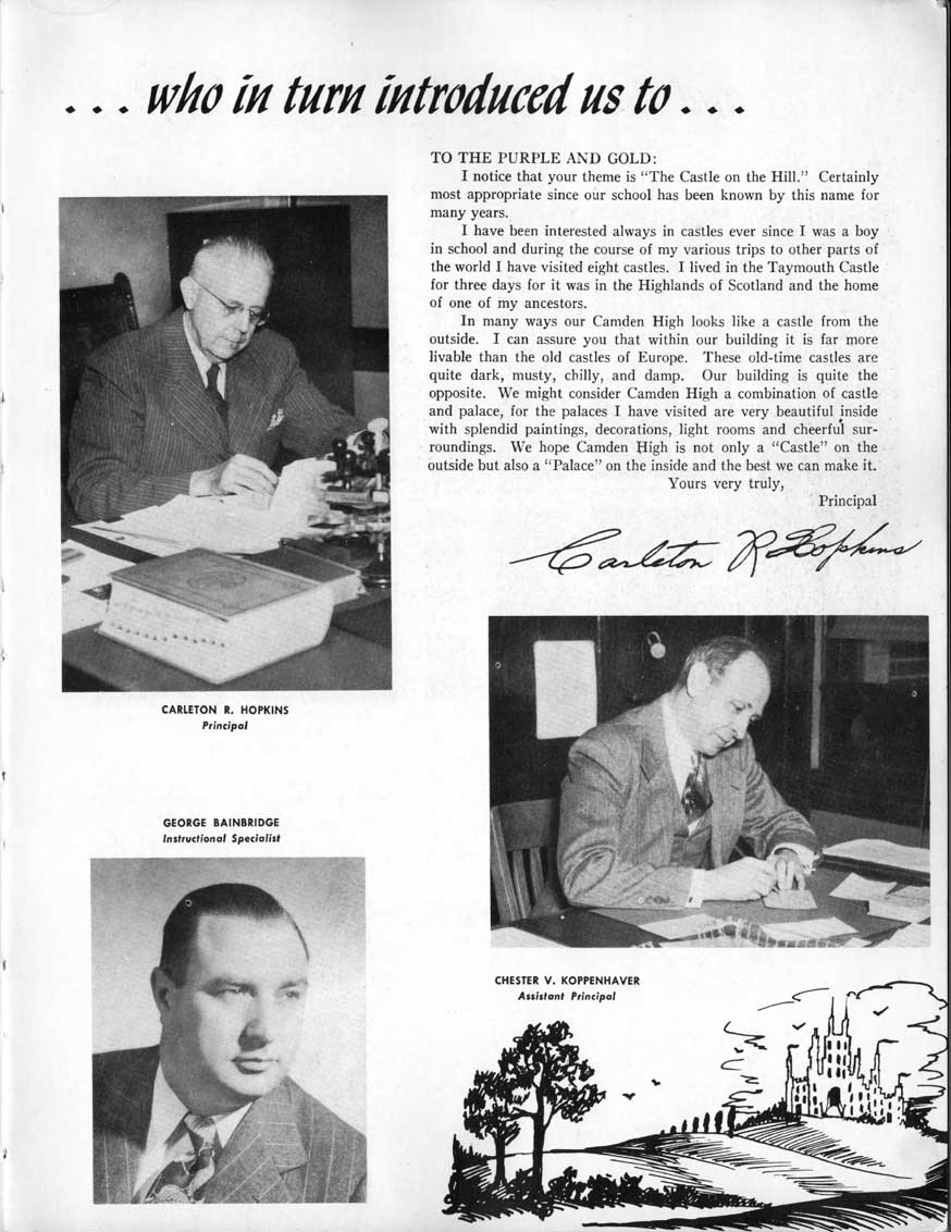 Page 7 — Carleton R. Hopkins, Principal of Camden High School