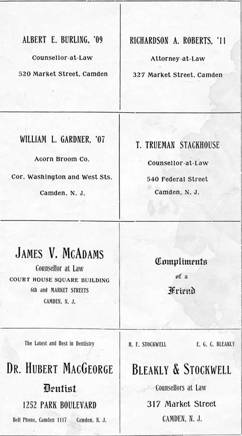 Page 144 of the 1919 Camden High School yearbook