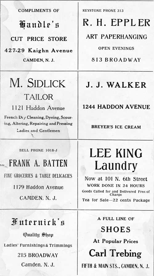 Page 147 of the 1919 Camden High School yearbook