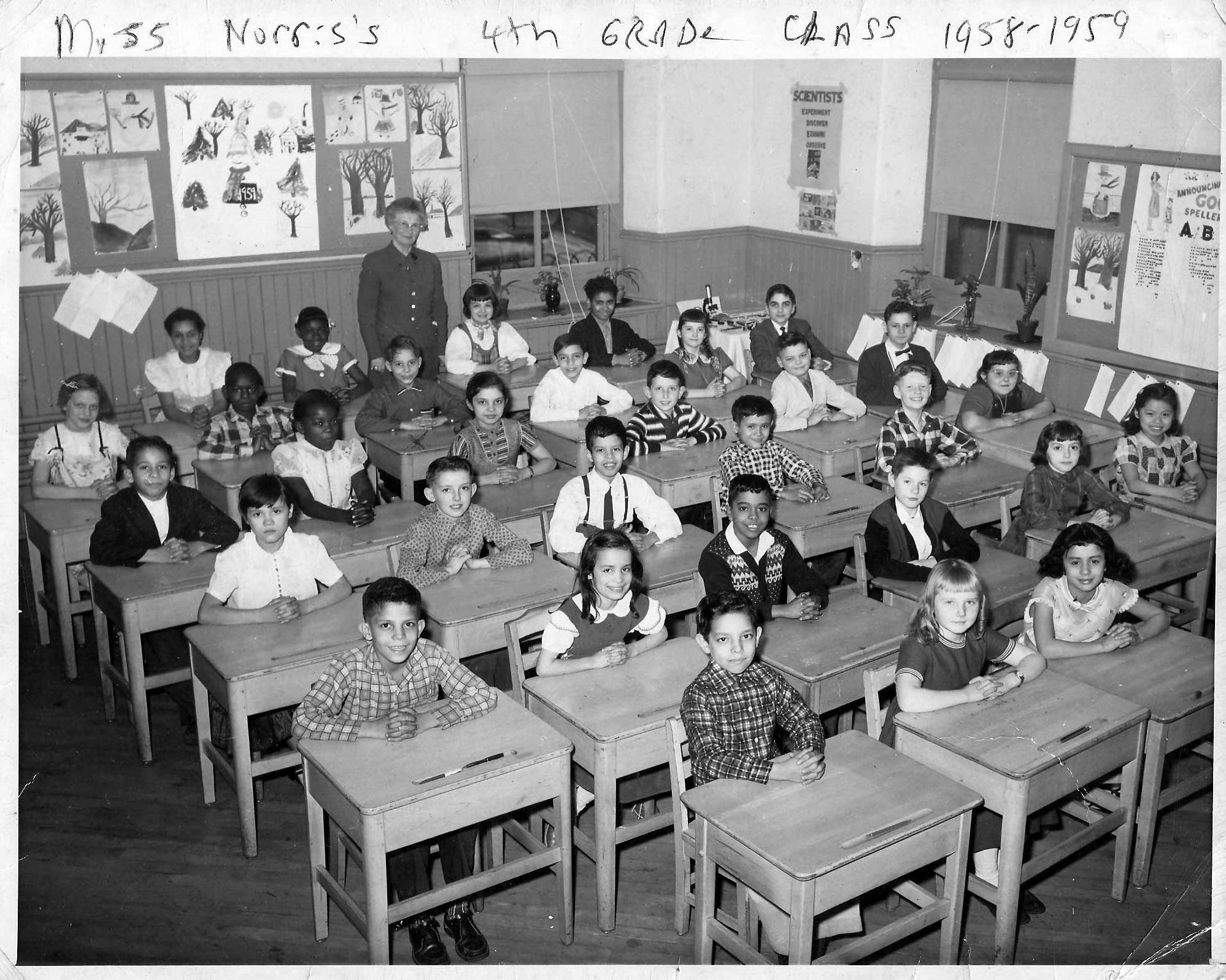 Miss Norris' 4th Grade Class, 1958-1959