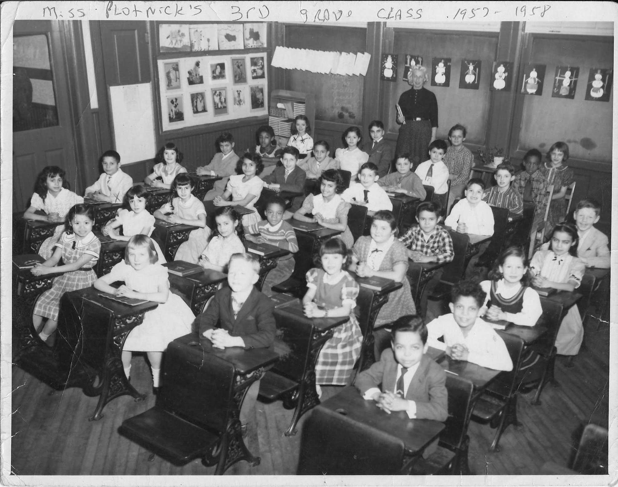 Miss Plotnick's 3rd Grade Class, 1957-1958