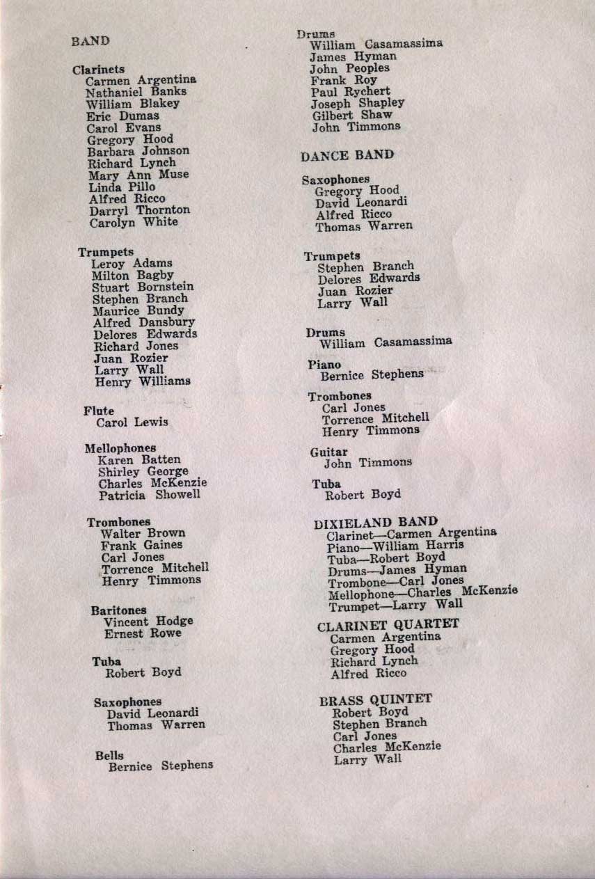 Hatch Junior High School Spring Concert, April 26, 1962