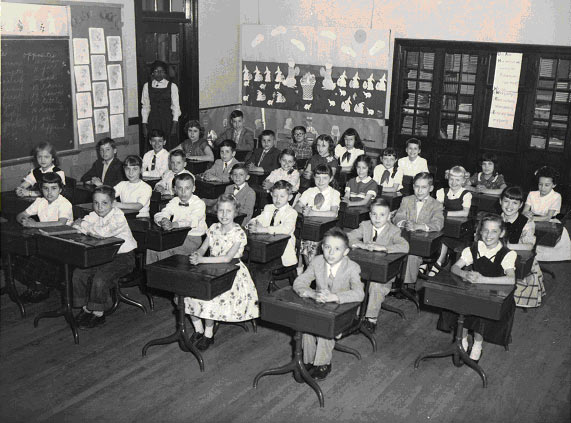 3rd Grade class at H. H. Davis School, 1957, teacher Miss Nicholson