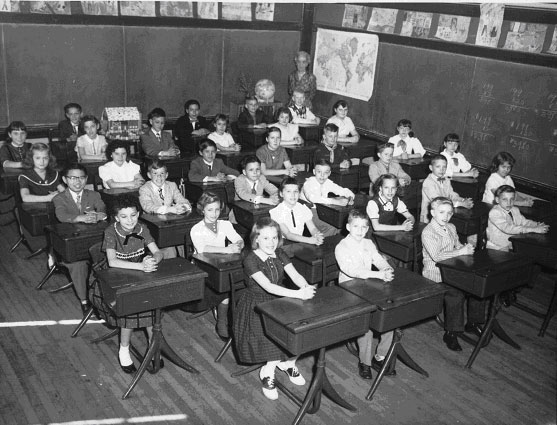 4th Grade class at H. H. Davis School, 1958, teacher Miss Cathell