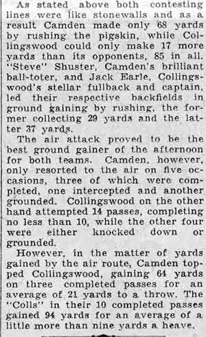 Camden and Colls Even on ‘Figures’ - Camden Courier-Post, October 26, 1931