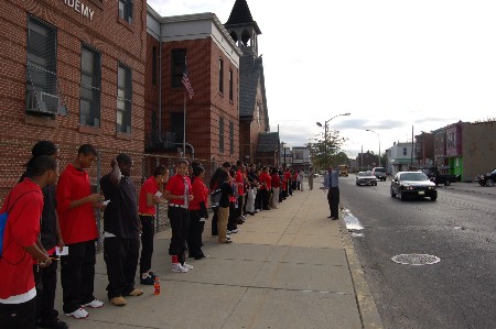 9/11 ceremony at Met East High School (former Lincoln School), 2007