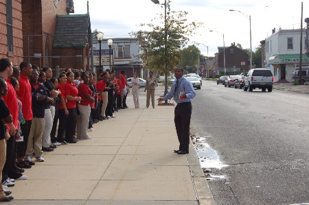9/11 ceremony at Met East High School (former Lincoln School), 2007
