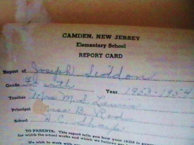 H.C. Sharp School report card, 1953-1954