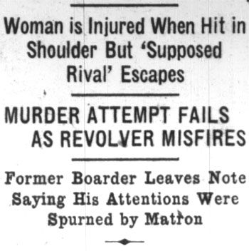 Woman is Injured When Hit in Shoulder But 'Supposed Rival' Escapes — sub-headlines