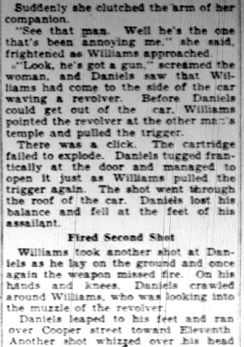 Camden Courier-Post, January 14, 1928 — Man Fires on Pair in Car, Kills Self (continued)