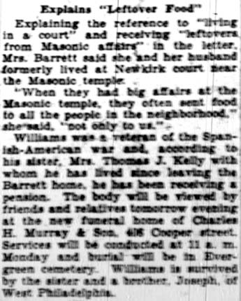Camden Courier-Post, January 14, 1928 — Man Fires on Pair in Car, Kills Self (conclusion)