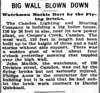 738 Division Street — John Mathis, Philadelphia Inquirer, January 6, 1897