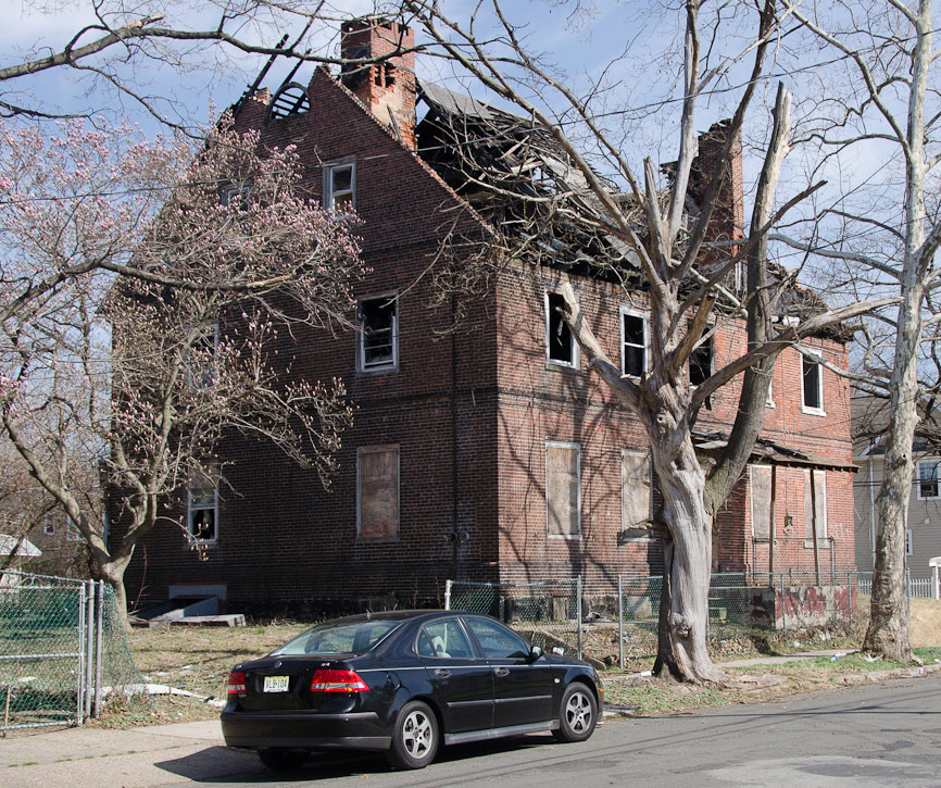 1104 North 22nd Street, photo taken March 14, 2012, showing fire damage from the 2008 fire