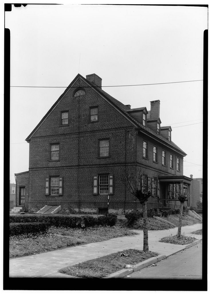 The Samuel Cooper House at 1102-1104 North 22nd Street, built 1790, photographed November 12, 1936