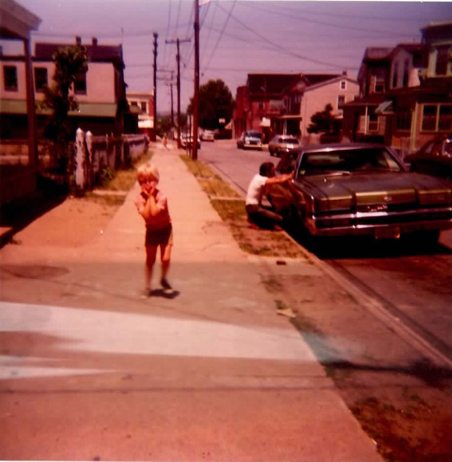 In front of 909-911 North 24th Street, looking west towards the Delaware River, circa 1972