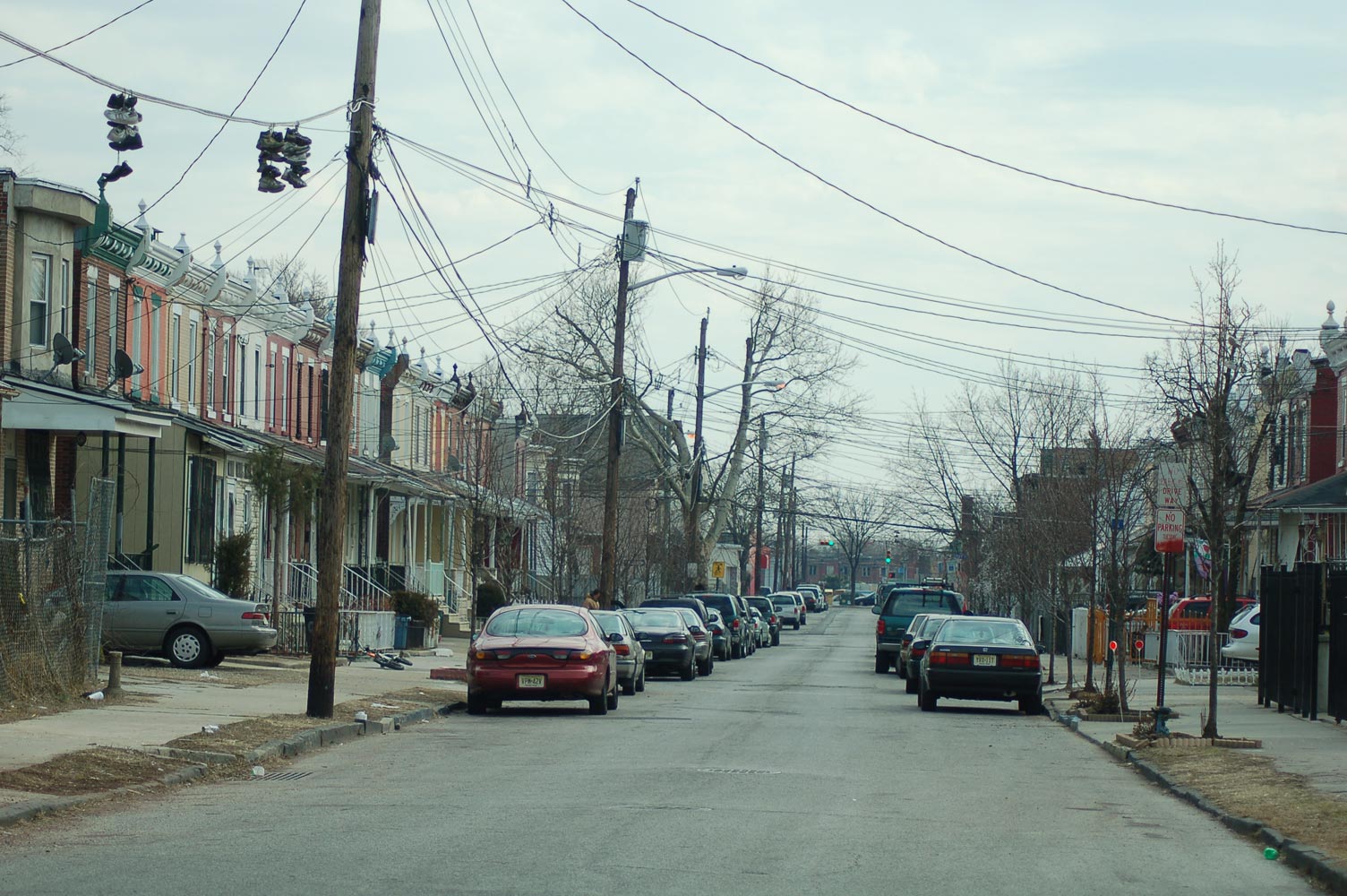 Looking South from Howell Street on North 24th Street, February 25, 2009