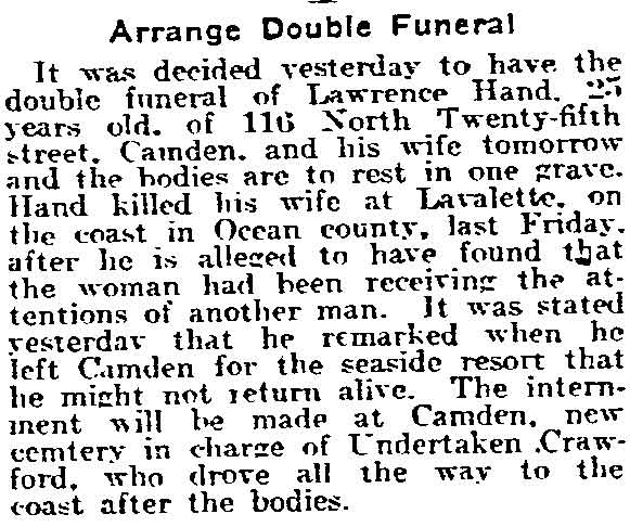 116 North 25th Street, Lawrence Hand, Philadelphia Inquirer, July 22, 1918