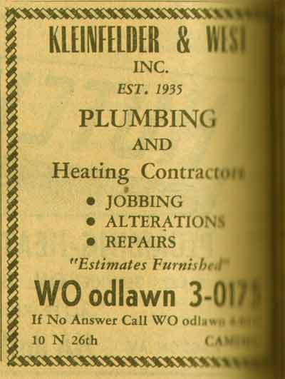 10 North 26th Street — Kleinfelder and West Inc., 1955 New Jersey Bell Yellow Pages