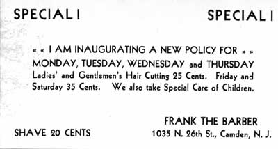 1035 North 26th Street — Joseph Callari shoe repair